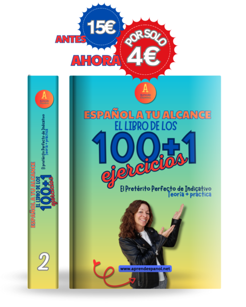 Compra ya el Libro PDF - 100+1 Ejercicios Pretérito Perfecto de Indicativo